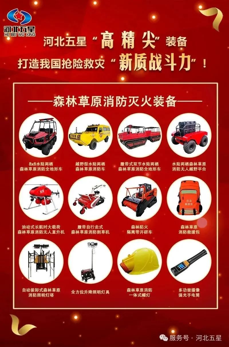 河北五星“高、精、尖”森林草原消防滅火裝備，打造我國搶險救災“新質戰斗力”
