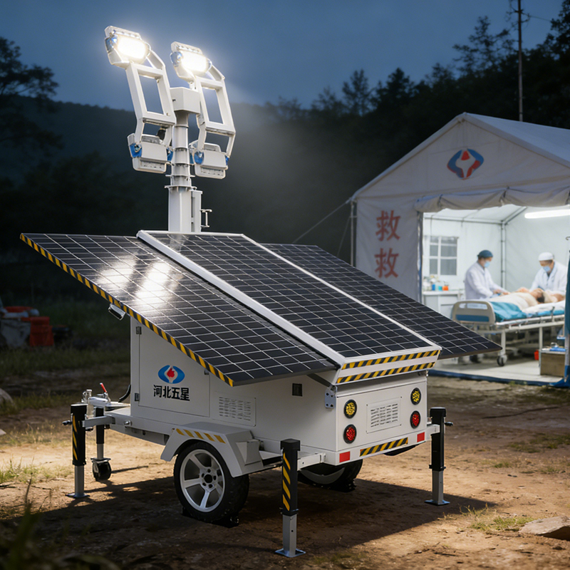 移動(dòng)式光伏發(fā)電儲(chǔ)能應(yīng)急照明災(zāi)害報(bào)警搶險(xiǎn)救災(zāi)一體化方艙